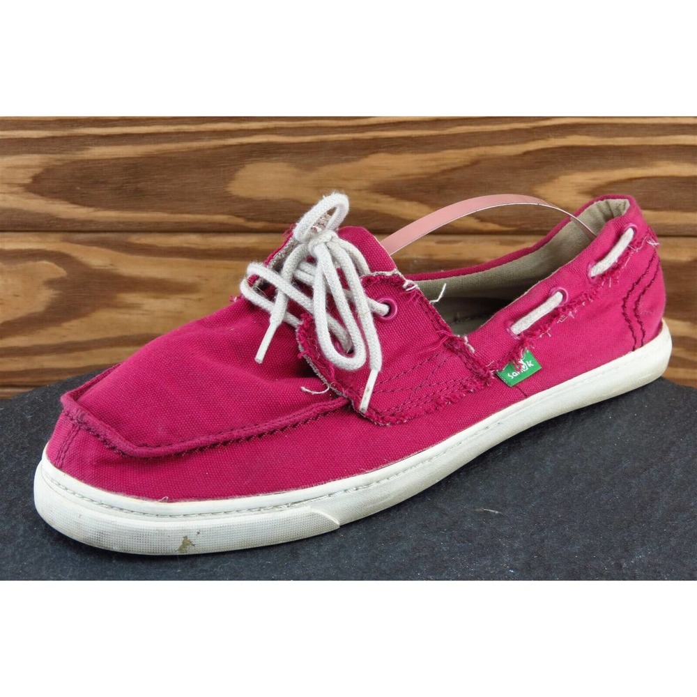 Sanuk Women Size 8 M Pink Fashion Sneakers Fabric